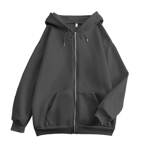 Hooded zip casual - hooded, zip-up