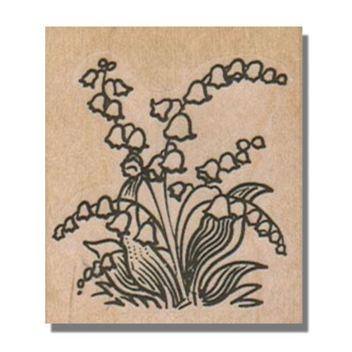 Wood rubber stamp - lily, the