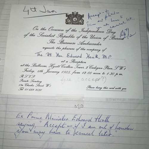 Edward heath note burma - edward,