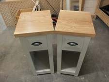 X1 HAMPSHIRE PAINTED NARROW BEDSIDE CABINET BESPOKE SIZES & COLOURS F&B AMMONITE