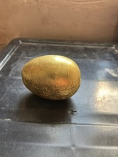 Gold Coloured Egg Shaped Paper Trinket Box