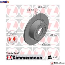 2x BRAKE DISC 450.5222.20 FOR