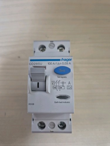 Hager type 100 amp 30ma - a, rcd