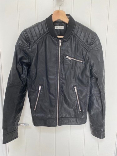 Girls black faux leather - h&m,