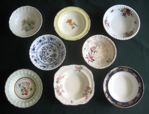 Mismatched vintage china - vintage,