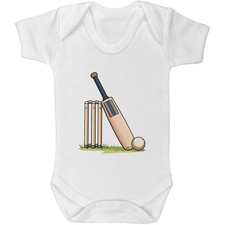 'Cricket Equipment' Baby Grows