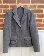 LAKELAND “BETH” Ladies’ Grey Boiled Wool Style Short Jacket. Fab For Autumn.40” 