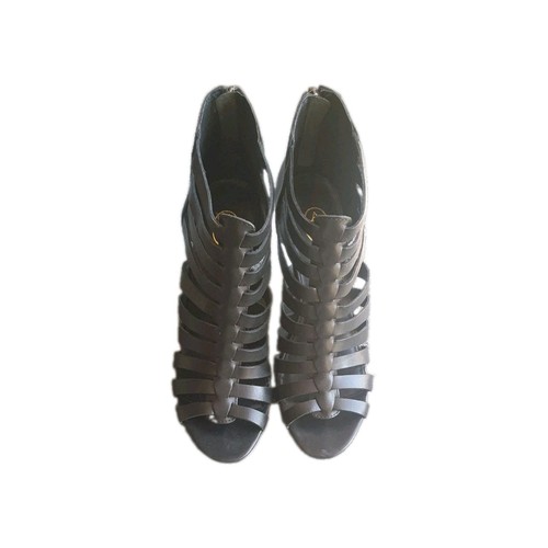 Ash black leather high - high, wegde