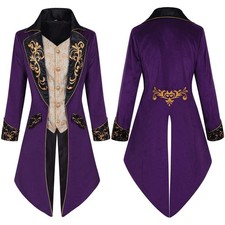 Steampunk Victorian Tailcoat Men's Gothic Cosplay Coat Renaissance Frock