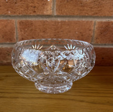 Glass Rose Bowl Hand Facet Cut