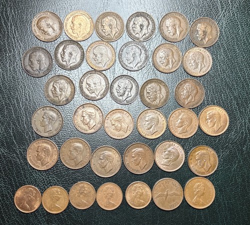 British farthing and - , penny