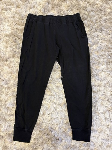 Ladies black cuffed jogging - ladies,