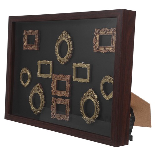 Mini shadow box frame - frame, brown