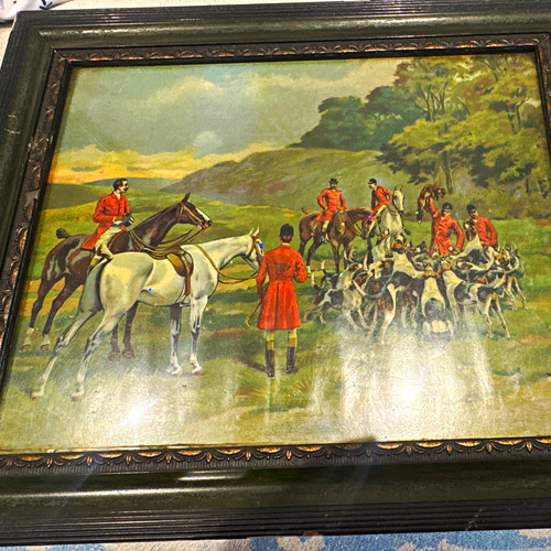 Canihac signed framed fox - canihac,