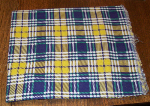 Vtg feed sack fabric gold - feed,