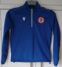 Macron Accrington Stanley Quarter Zip Training Top Size XXS 32" Chest