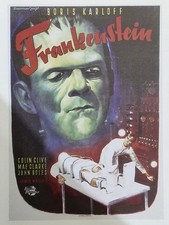 Frankenstein Poster Vintage Postcard