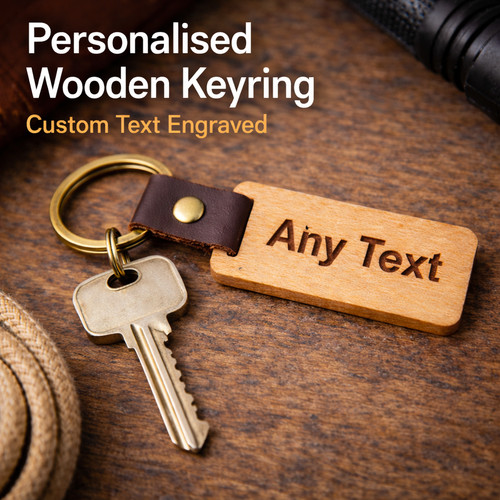 Personalised wooden leather - personalised,