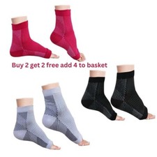 2 x Plantar Fasciitis Socks Foot Arch Support Pain Ankle Relief Pair Compression