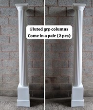 White Porch Columns Fluted Grp