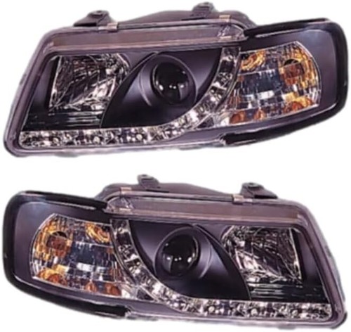 Black drl style headlights - black,