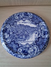 Vintage Crescent China Blue & White Teapot Stand,Coaster 5" Dia. Filey Image(GAR
