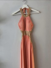 Illusion Coral Prom Dress