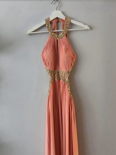 Illusion coral prom - prom, dress