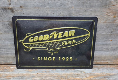 Goodyear blimp metal sign - metal,