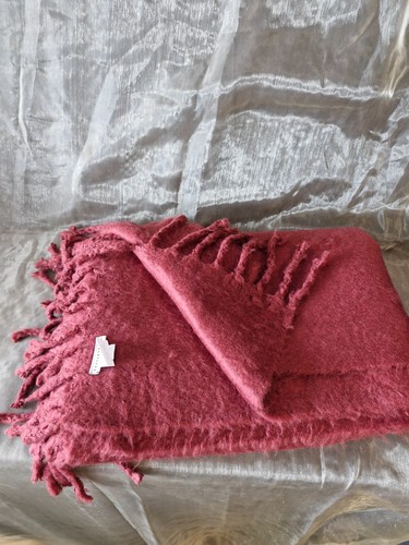 Pottery barn dark red throw - barn,