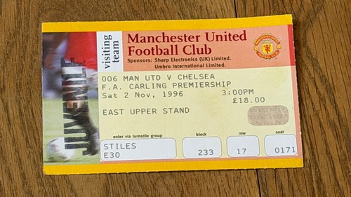 Ticket 1996 manchester - 1996/97,