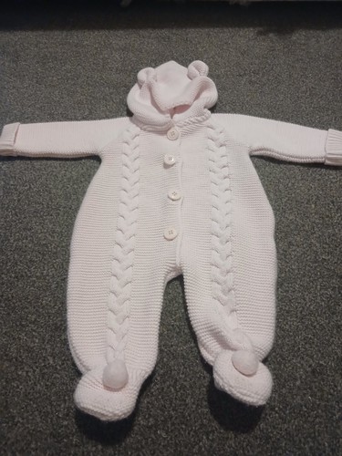 Pink knitted months teddy - knitted, 3-6