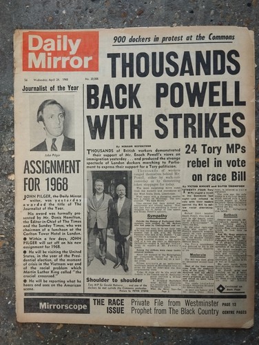 Newspapers jan april 1968 back - jan-april,