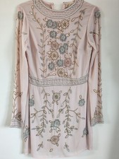 Frock & Frill Embroidered Rose Pink Coloured Dress. New Without Tags