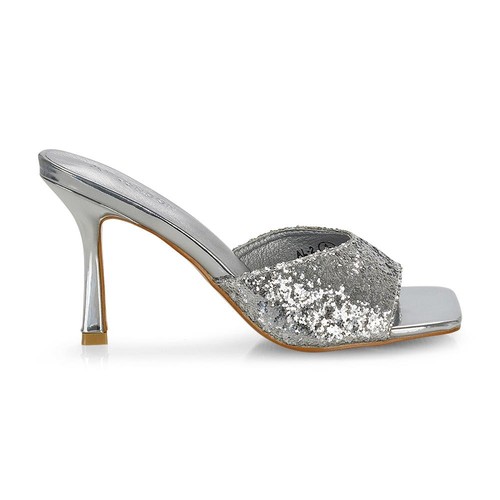 Womens slip square toe mule - on,