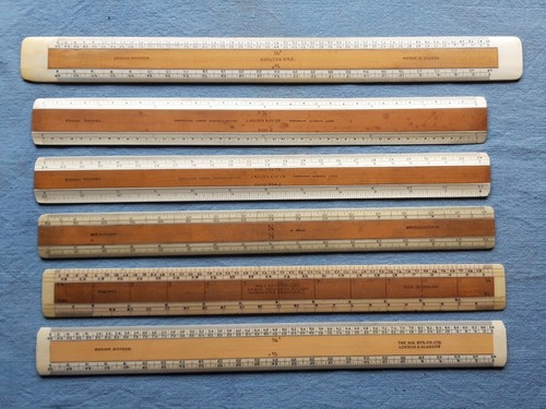 Scale rules various makers - scale, rules,