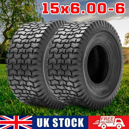 2pcs 15x6 lawn turf mower - 15x6.00-6,