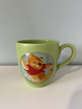 Disney Store Winnie the Pooh Green Barrel Mug Good Condition 
