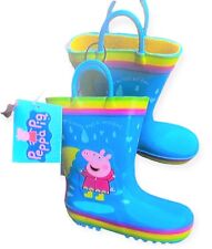 GIRLS INFANTS FLAT PEPPA PIG WELLIES WELLINGTON KIDS BOOTS WATERPROOF SHOES SIZE