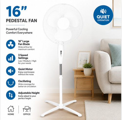 Pedestal fan speed - 16",