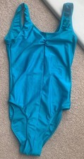 Roch Valley Gym Acro Leotard bright turquoise size 3 UK 10