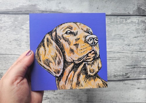 Vizsla greetings card funny - greetings, card,