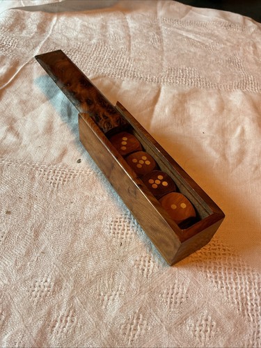 Vintage dice burr wood - dice,
