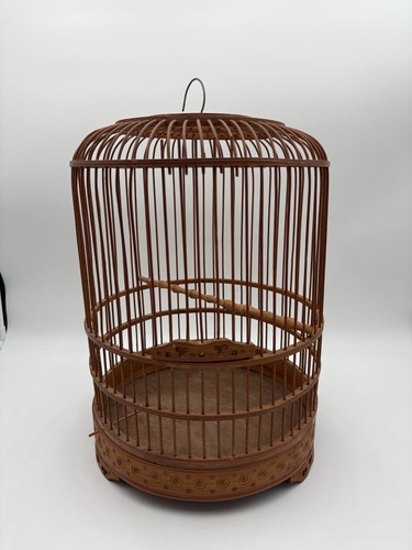 Vintage round asian carved - vintage,