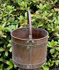 Large Antique Bamford Coal Bucket, Victorian, Fireside, Log, Scuttle  1890s