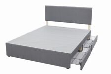 4ft6 Double Grey Fabric Bed