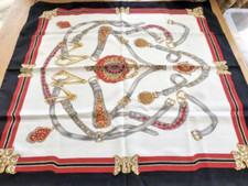 Vintage GIL de LOSNE Paris Belt Design Square Scarf - 78cm x 78cm