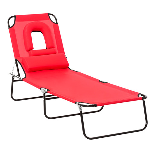 Outsunny folding sun lounger - folding,