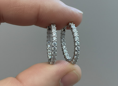 Pair carat simulated - 2.64,
