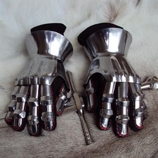 Medieval Hourglass Gauntlets - 16 Gauge Great For Re-enactment LARP Decoration